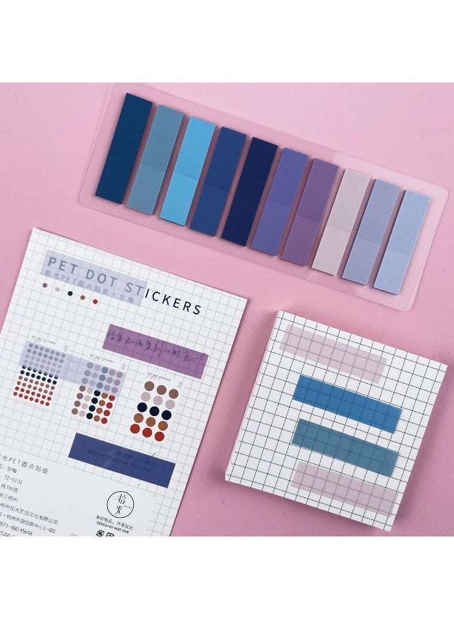 كاكو 1600 قطعة علامات صفحات لاصقة ألوان باستيل متنوعة، ملصقات مؤشر شفافة قابلة للكتابة للكتب والمخططات والملاحظات والمكتب والمدرسة - Image 4